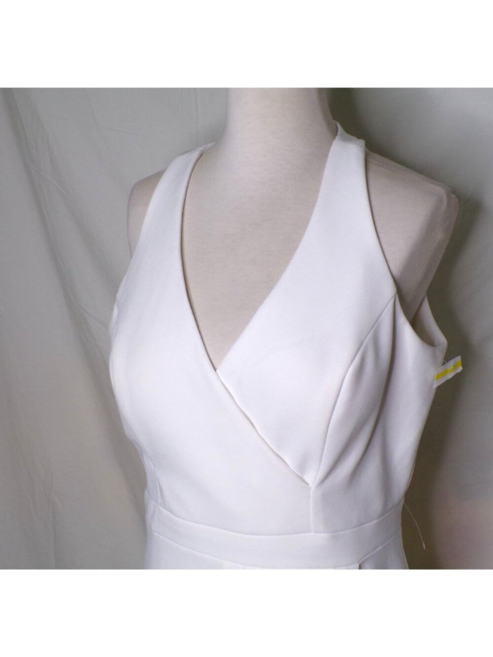 🆕XSCAPE Tulip Hem Sleeveless Gown Dress Ivory 2 - Picture 8 of 11